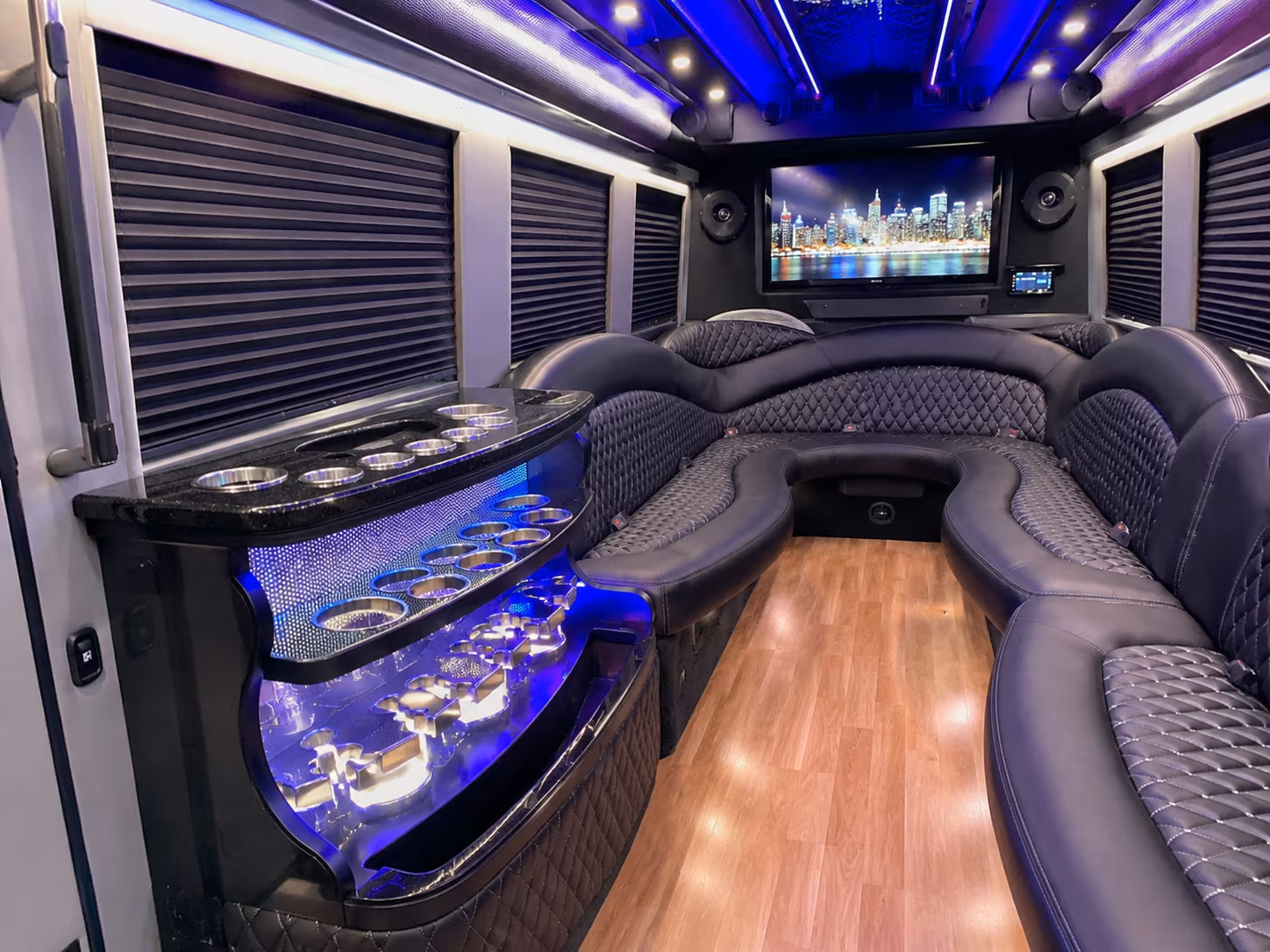 across highland california party bus rental