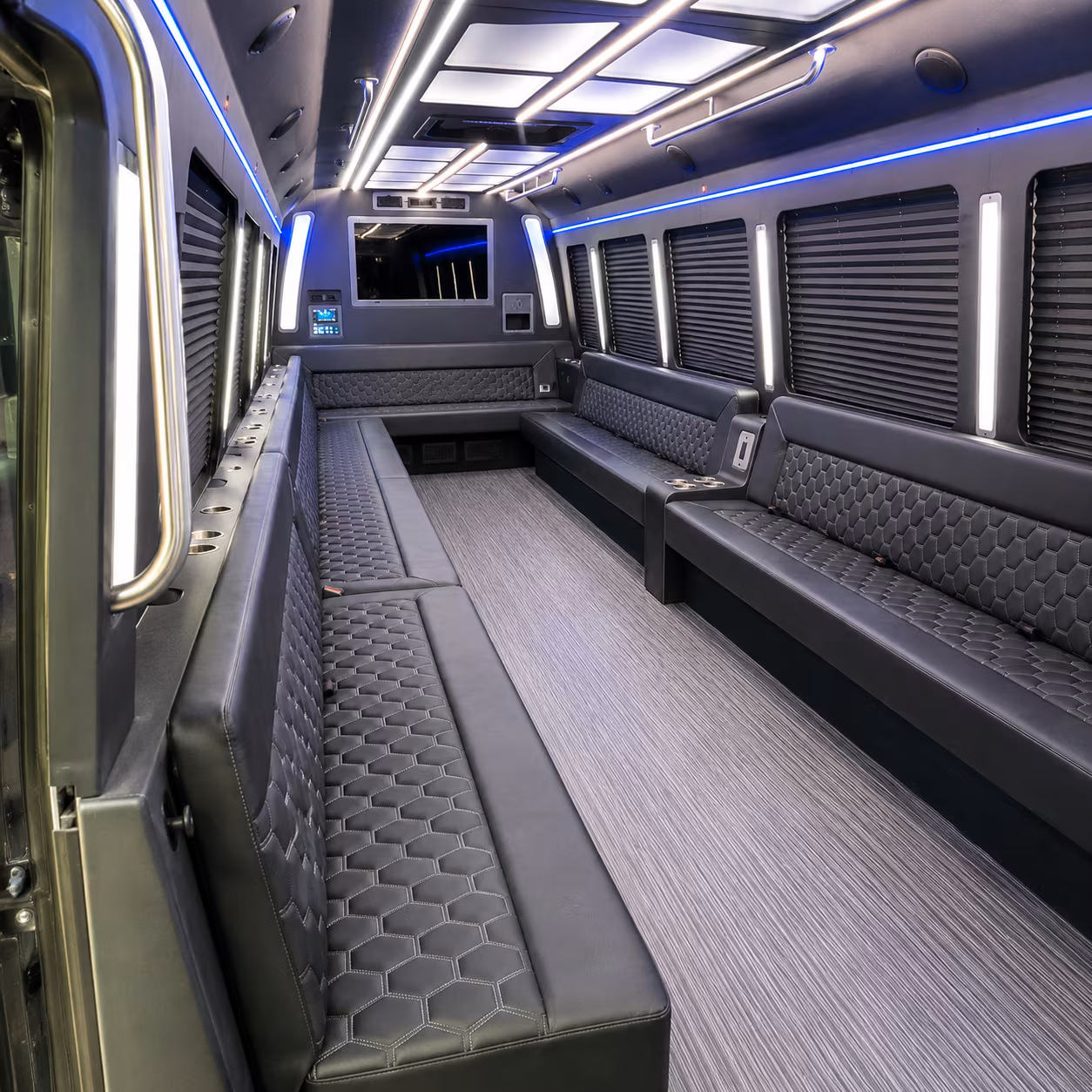 highland 40 passenger party bus interior