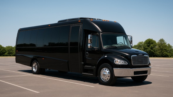 Exterior of Charter Bus Company Highland's 15 Passenger Minibus in Highland