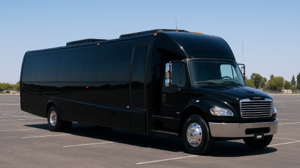 Exterior of Charter Bus Company Highland's 25 Passenger Mini bus in Highland