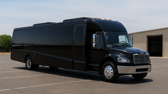 Exterior of Charter Bus Company Highland's 30 Passenger Minibus in Highland