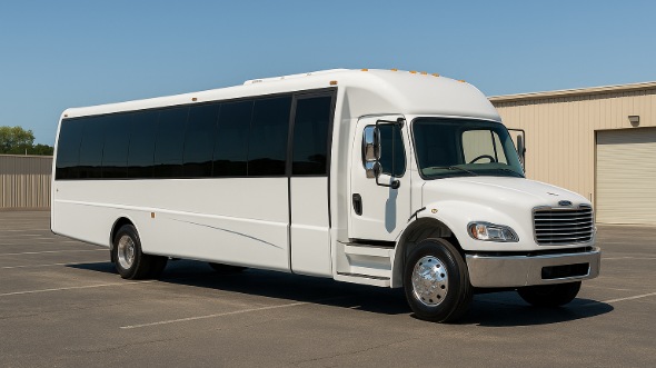 Exterior of Charter Bus Company Highland's 35 Passenger Minibus in Highland